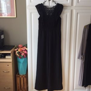 Black Romper lace top! Wide leg